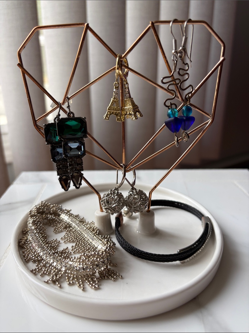 Women’s Mixed Custom Jewelry with on a Heart-Shaped Holder